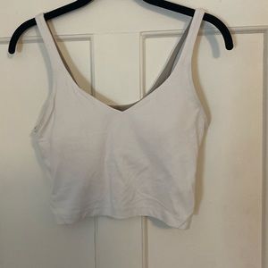 White Lululemon Aligned Tank